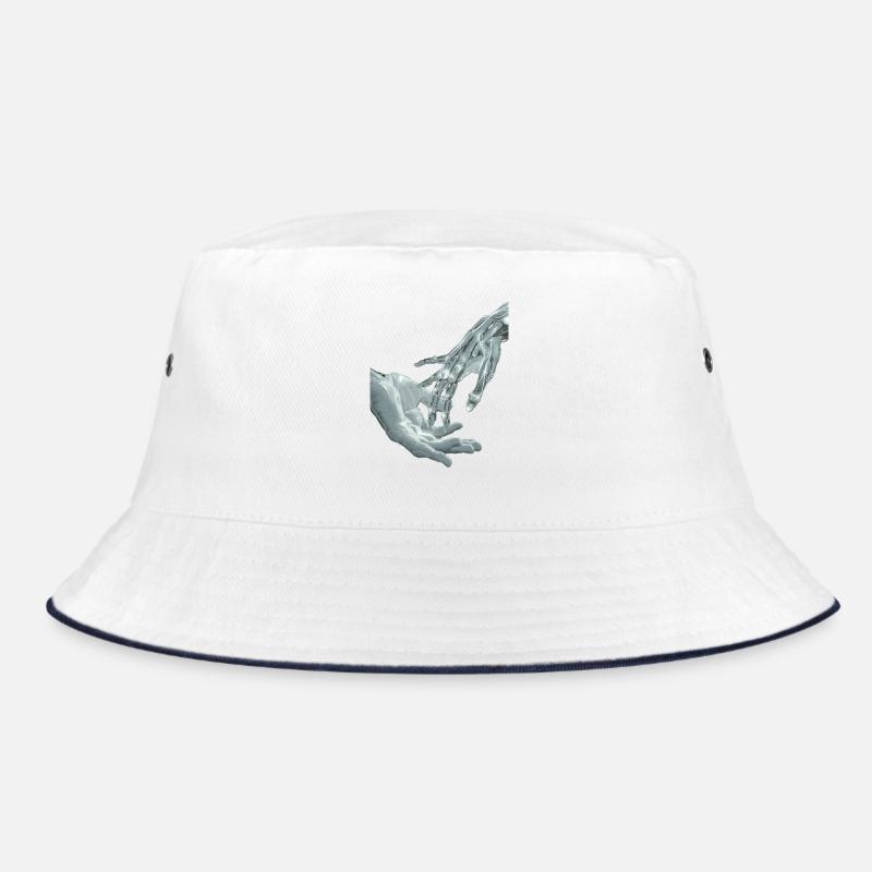 Hände - Bucket Hat - Weiß/Navy
