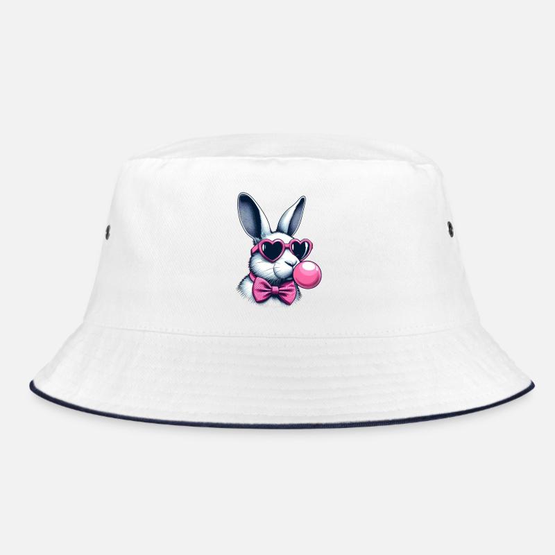 SSW31 Lapin avec chewing-gum - Bob - blanc/marine