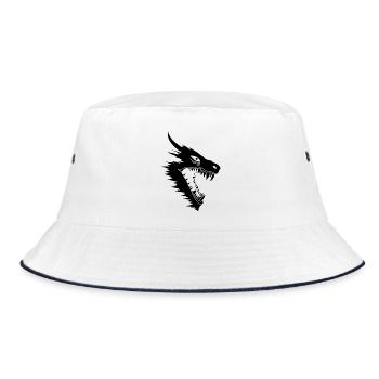 Black Dragon Attack - Bucket Hat - white/navy - Front