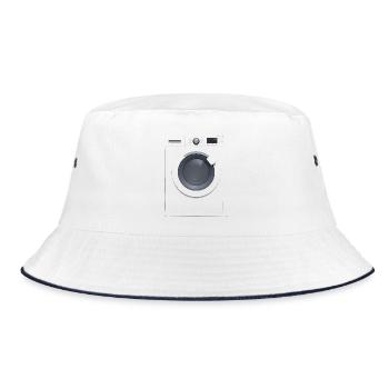 Washing Machine Costume Funny Carnival Carnival - Bucket Hat - white/navy - Front
