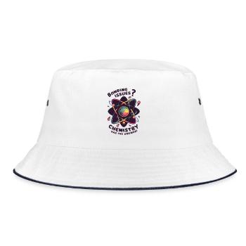 Bonding Issues? Chemistry Has the Answer - Bucket Hat - white/navy - Front