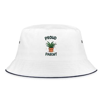 Proud Plant Parent - Bucket Hat - Weiß/Navy - Vorne