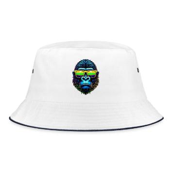 Gorilla - Bucket Hat - white/navy - Front
