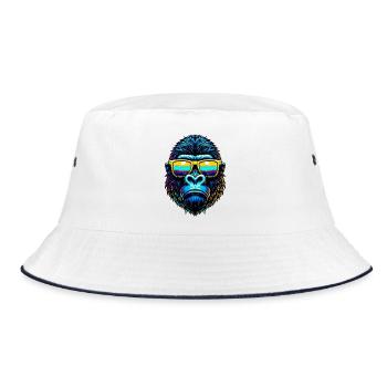 Gorilla - Bucket Hat - white/navy - Front
