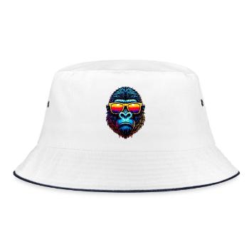 Gorilla - Bucket Hat - white/navy - Front