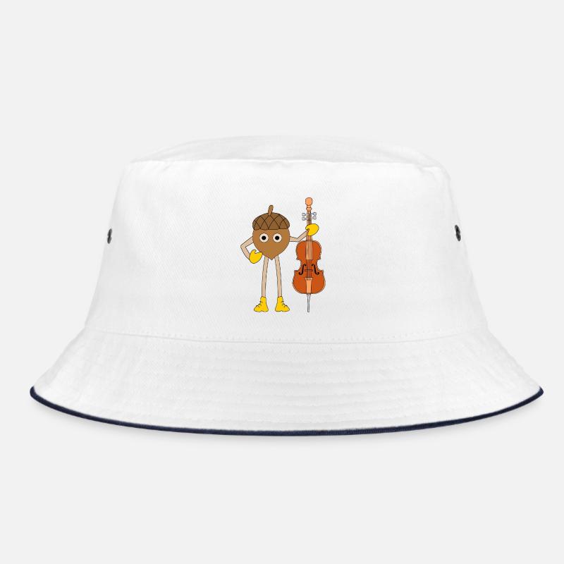 Cello Nut - Bucket Hat - white/navy