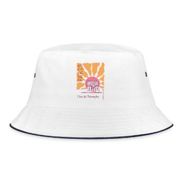 France arc de triomphe - Bucket Hat - white/navy - Front