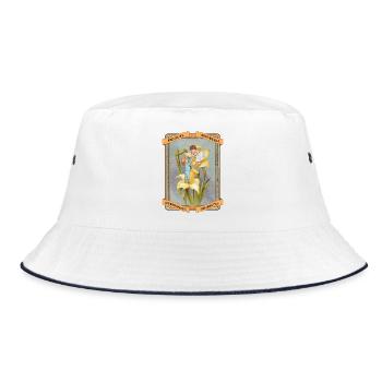 Vintage Flower Kids Chaos Love - Bucket Hat - Weiß/Navy - Vorne