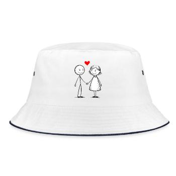 Couple amoureux - Bob - blanc/marine - Devant