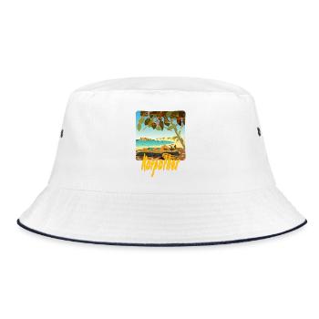 Karpathos - Bucket Hat - Weiß/Navy - Vorne
