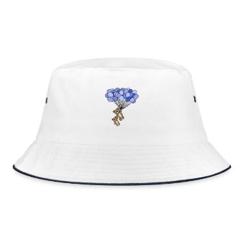 Kinder - Bucket Hat - Weiß/Navy - Vorne