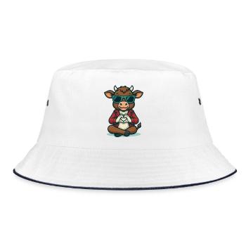 Calf Love Style - Bucket Hat - white/navy - Front