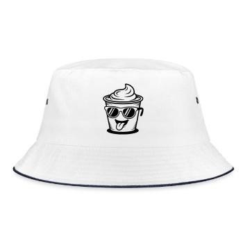 Tasses, crème, yaourt, crème, glace (couleur variable) - Bob - blanc/marine - Devant