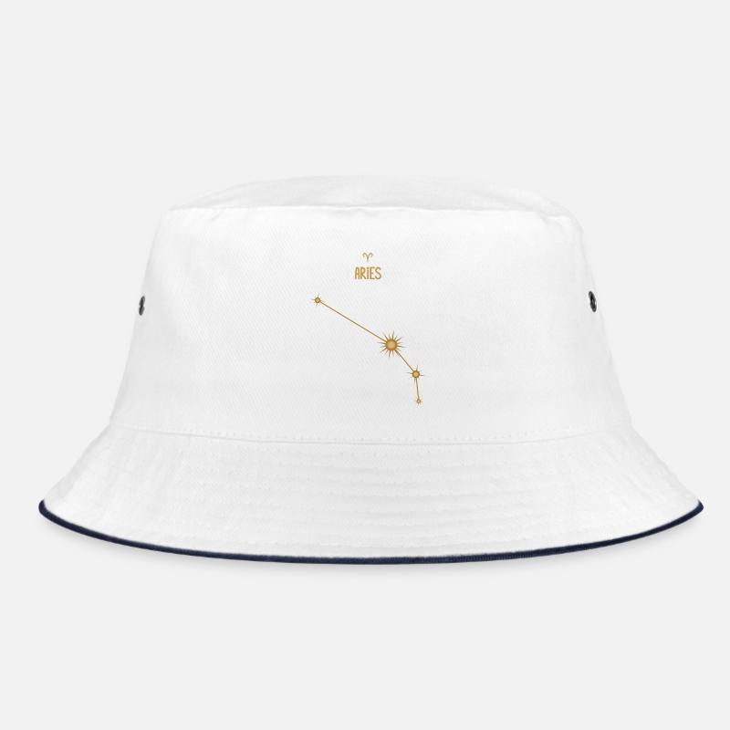 Widder Sternzeichen Sternkonstellation Goldene Töne Bucket Hat