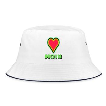 Design coeur avec bordure lumineuse Moin de Lieb - Bob - blanc/marine - Devant