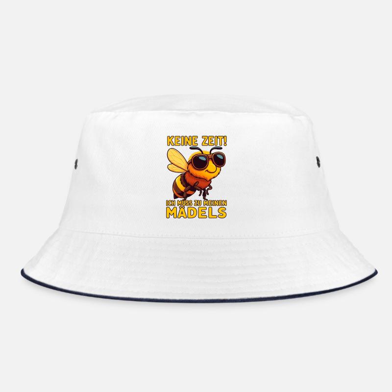 Funny Beekeeper Bees Honey Motif No Time Bucket Hat