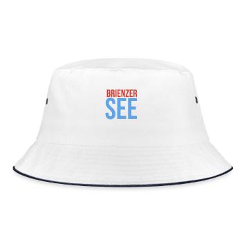 Brienzersee Souvenir - Bucket Hat - Weiß/Navy - Vorne