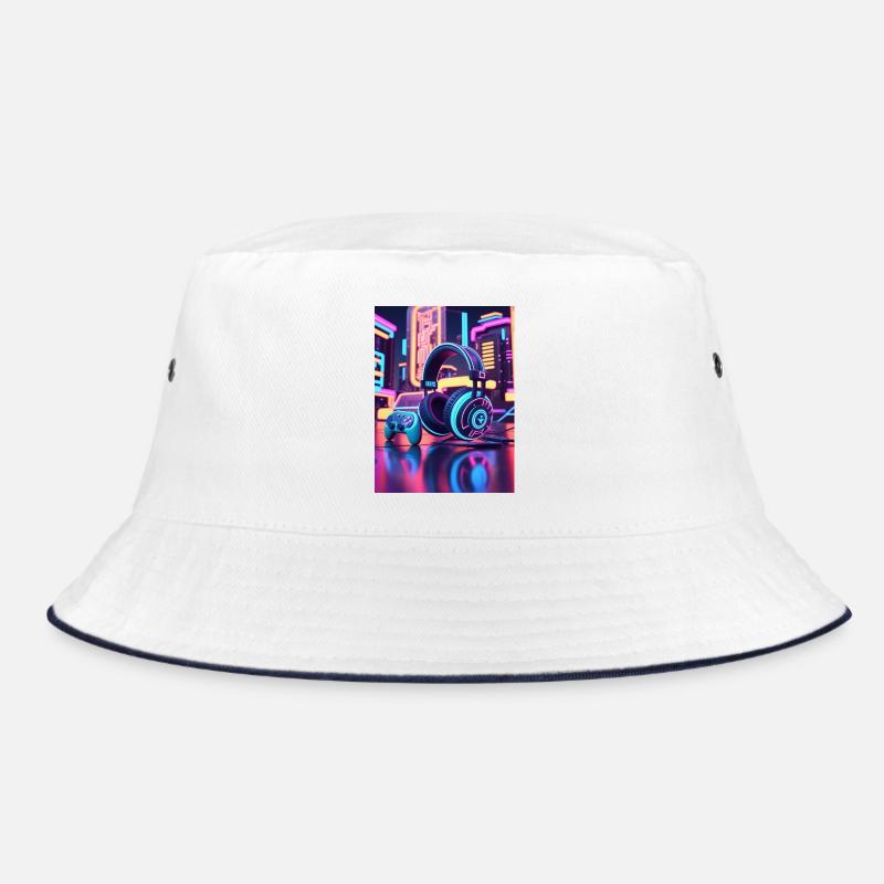 Conception du casque de jeu Neon - Bob - blanc/marine