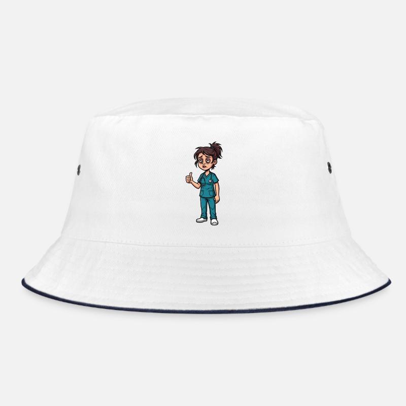 Nachtdienst-Heldin mit Augenringe Bucket Hat