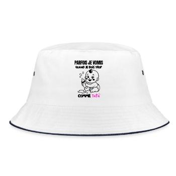 Sometimes I vomit like auntie 😂👶 - Bucket Hat - white/navy - Front