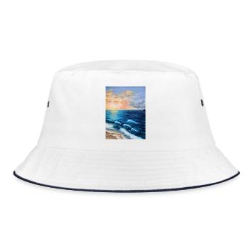 Peinture de l’aube sur les mers orageuses - Bob - blanc/marine - Devant