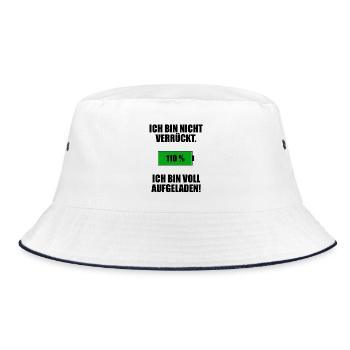 T-shirt « Je ne suis pas fou » - Bob - blanc/marine - Devant