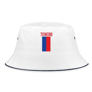 Tenero T-shirt in Ticino colors - Bucket Hat - white/navy - Front