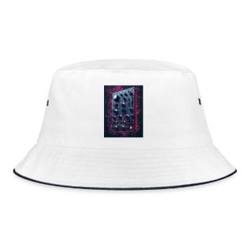 Futuristic synthesizer in space design - Bucket Hat - white/navy - Front