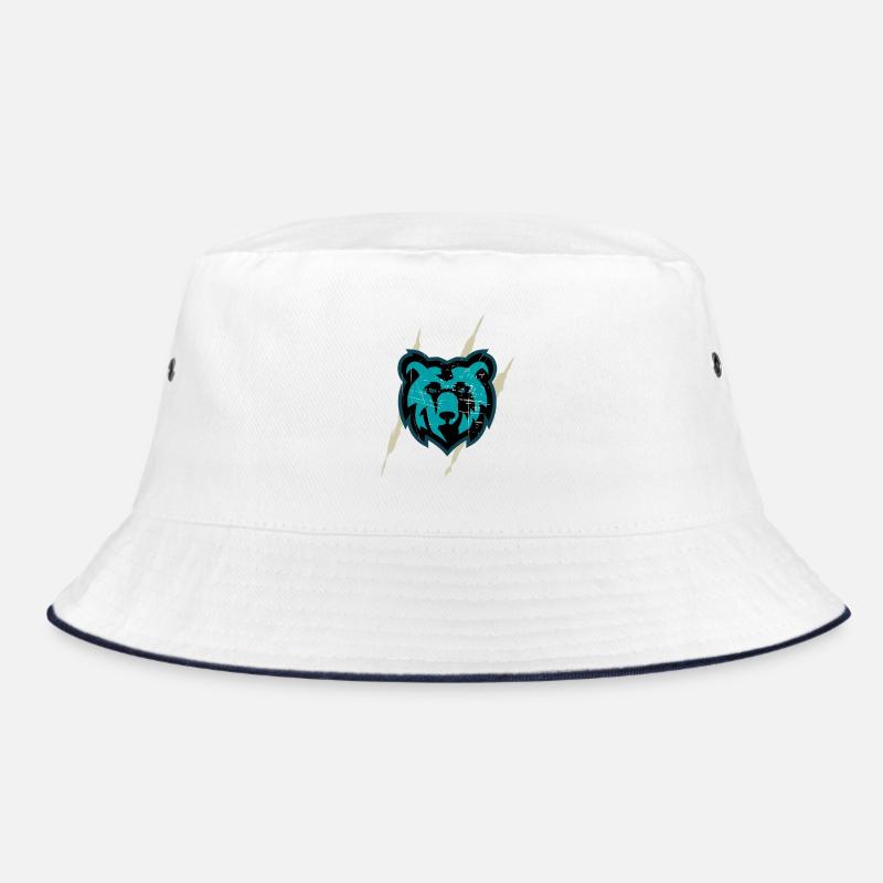 Holographic and Rough Bear Head Bucket Hat