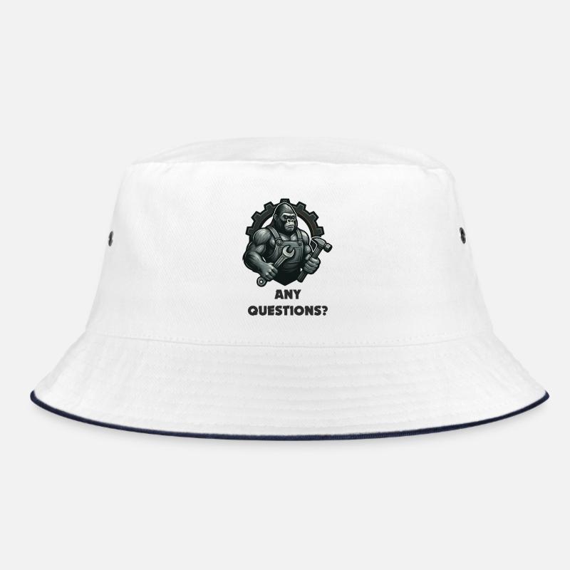 Strong gorilla forged motif Bucket Hat