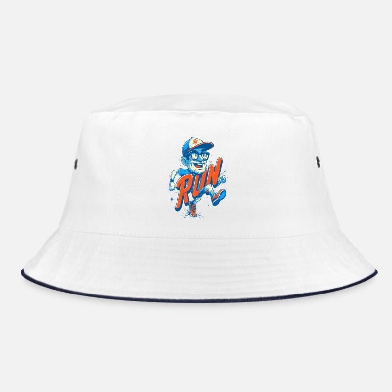 Funny runner with RUN lettering Bucket Hat