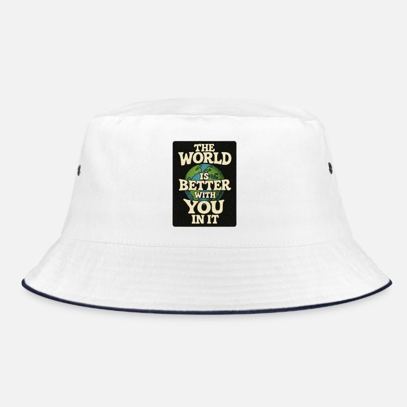 Inspirational Earth Message Graphic Bucket Hat