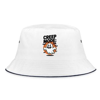 Creep Mode: On - Bucket Hat - white/navy - Front