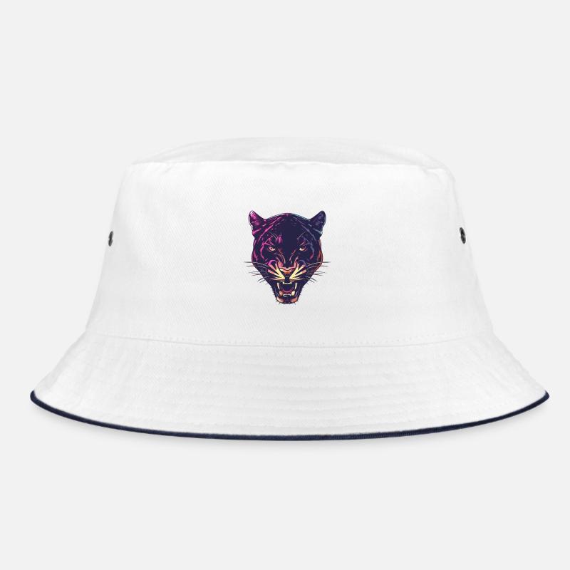 Conception de la tête de panthère au néon Bob