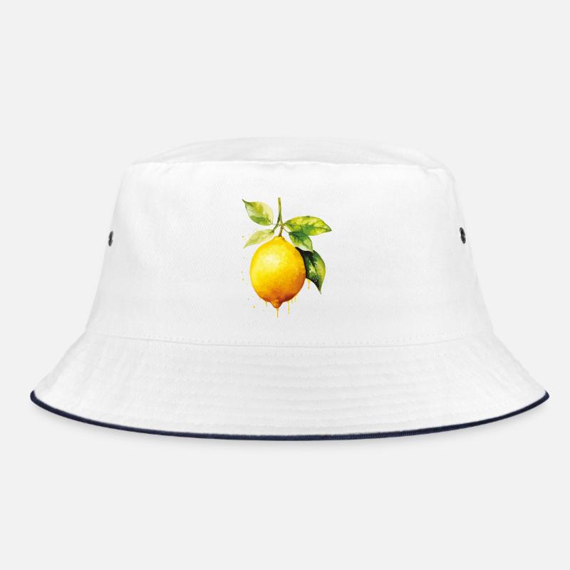 Watercolor lemons Bucket Hat