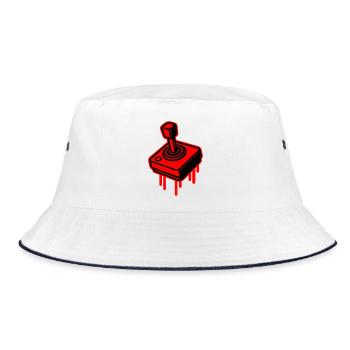 Retro Gamer Icon - Bucket Hat - white/navy - Front