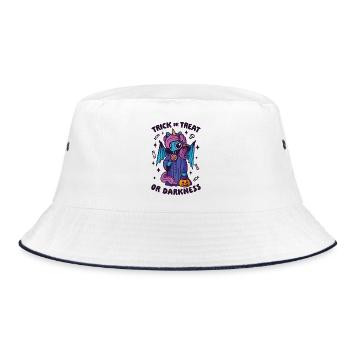 Dark Candy Unicorn - Trick or Treat or Darkness - Bucket Hat - white/navy - Front