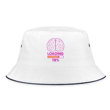 Neurobiology Brain Charging Indicator Design - Bucket Hat - white/navy - Front