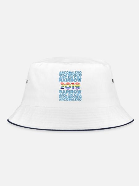 2019 - Bucket Hat - Weiß/Navy - Vorne