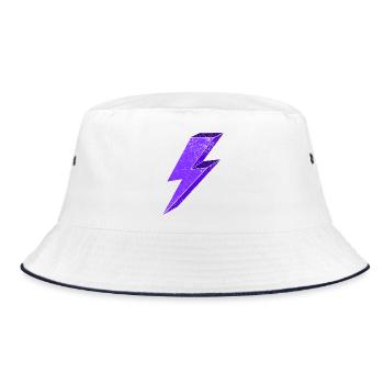 Graphique d'éclair électrisant pour vêtements 3D - Bob - blanc/marine - Devant