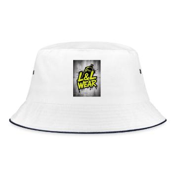 Graffiti Spray Can Streetwear Design - Bucket Hat - white/navy - Front