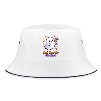 🎃👻Festive Ghost with Cocktail - Only for Boos - Bucket Hat - white/navy - Front