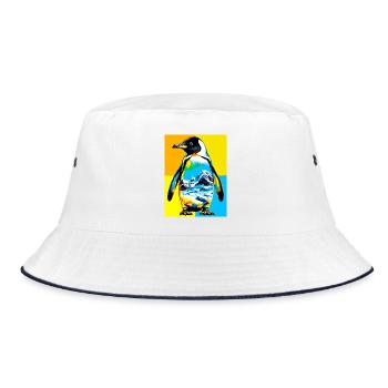 penguin - Bucket Hat - white/navy - Front