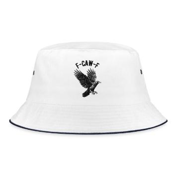 Imprimé drôle de corbeau F-CAW-F sur les vêtements et plus encore - Bob - blanc/marine - Devant