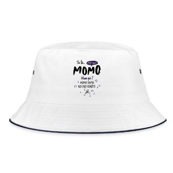 Momo Mohamed Mohammed Name Birthday Gift - Bucket Hat - white/navy - Front