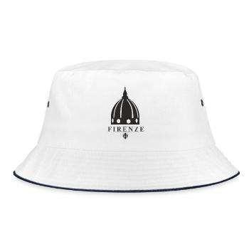 Florence - Bucket Hat - white/navy - Front