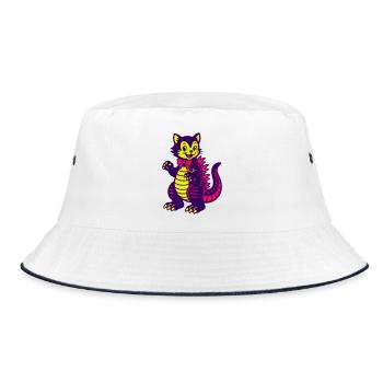 Chat Monstre Super Mignon - Bob - blanc/marine - Devant