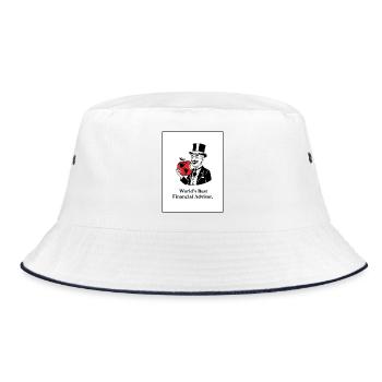 The capitalist - Bucket Hat - white/navy - Front