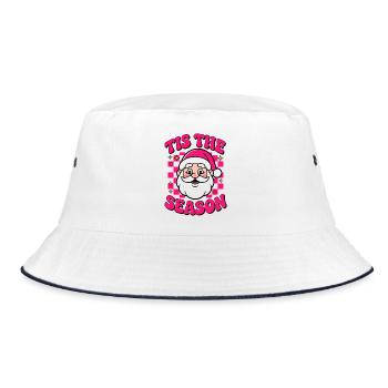 Di Die Saison Neon Weihnachtsmann - Bucket Hat - Weiß/Navy - Vorne