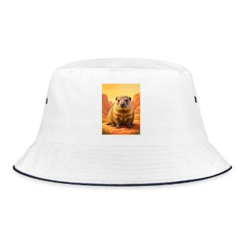 Jupe de bande dessinée mignonne réaliste Hyrax - Bob - blanc/marine - Devant